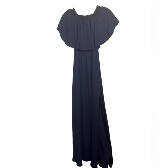 NWT Show Me Your Mumu Hacienda Dress Navy Chiffon Size XX-S - Picture 5 of 6